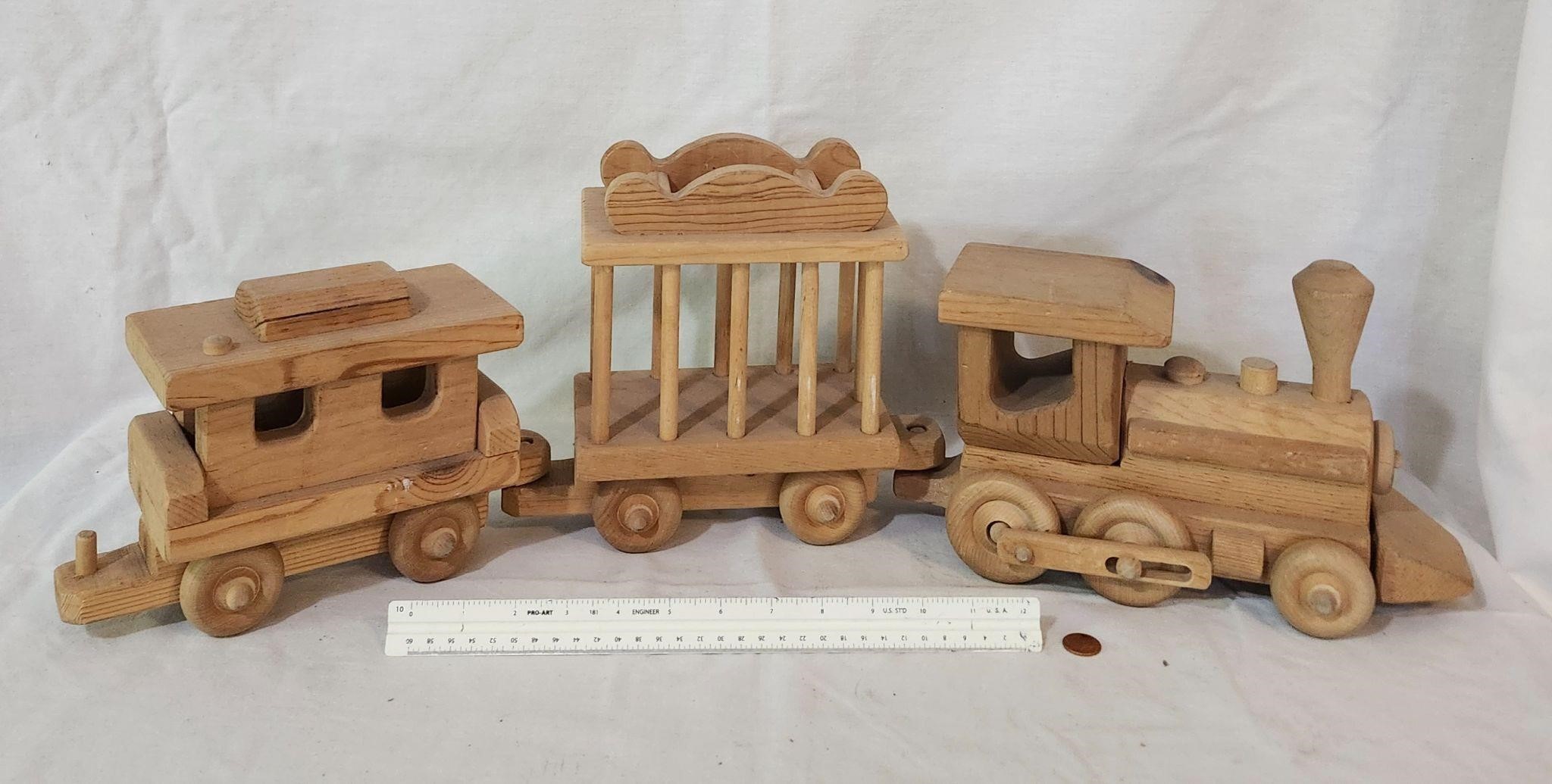 Wood toy train