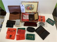 Vintage leather note pads, Card/Tags holders,