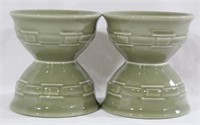 (4) Longaberger Pottery Sage Dessert Bowls