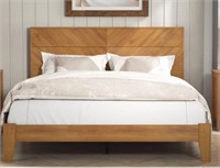 Amber Walnut Aleshire Platform Bed