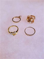Gold Tone Rings Sizes 6, 6.5, 7