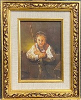 After Rembrandt, Girl With A Broom