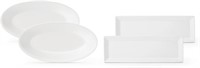 Porcelain Serving Set of 4 - Oval  Rectangular