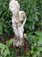 Concrete 40 inch tall nude statue.