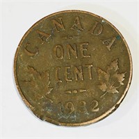 1932 Canada One Cent Coin