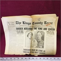 1939 Sussex NB Kings County Newspaper