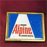 Solid Brass Alpine Lager Beer Belt Buckle