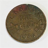 1936 Canada One Cent Coin