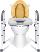 $100  Raised Toilet Seat with Handles  Height Adju