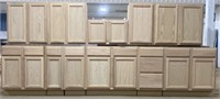 (WE) Unfinished Oak Kitchen Cabinets