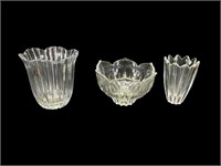 3-Crystal Glass Bowls
