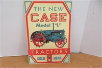 Metal Case Tractor Sign 11"x16"