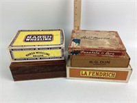 R.G. Dun cigarillo wooden box, Robt. Burns cigar