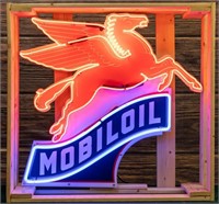 Mobil Gas Neon Sign In Crate