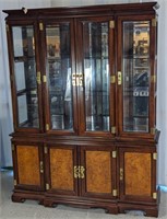 Vintage Chinese Style Lighted Display Cabinet