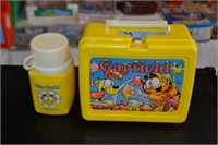 Garfield Plastic Lunch Box w/ Thermos