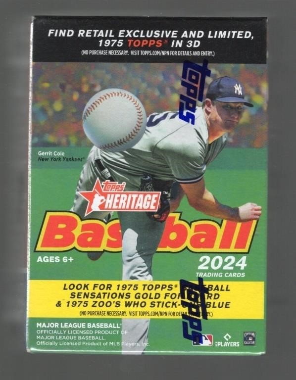 2024 Topps Heritage Baseball Blaster Box - 72