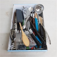 Assorted knives, spoons, spatulas and other