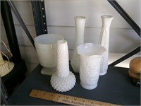 Lot of Milkglass Vases