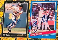 Lot of 2 Authentic Signed Billy Ripken Cards