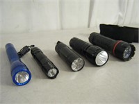 5 count LED flashlights