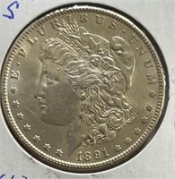 1891S  Morgan Silver Dollar MS