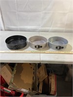 Three springform pans