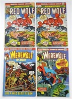 (4) MARVEL WEREWOLF & RED WOLF COMICS