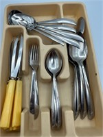 Vtg. Constellation Silverware and Bakelite Knives