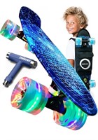 Deleven 22" Skateboard for Kids That lights up