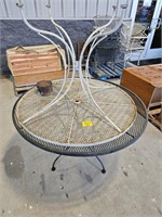 (2) ROUND WROUGHT IRON TABLES