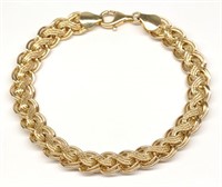 14K Yellow Gold Braided Chain Bracelet