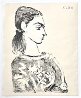Pablo Picasso lithograph "Woman with Flowered Bodi