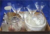 Tray Lot of Assorted Glassware
