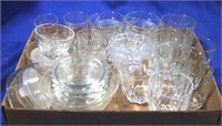 Tray Lot of Assorted Glassware