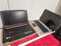 2 Laptop's left one untested right one needs code