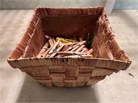 Small Basket of Clothes Pins