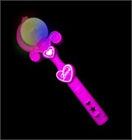 9" Light-Up 10 Spinning Princess Wand- Pink