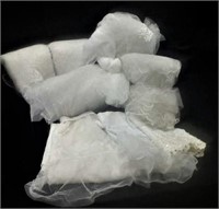 Lot of White sheer material remnants