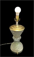 Glass and Brass Table Lamp