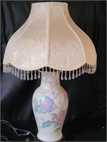27" Asian Chinoiserie Lamp  - Note