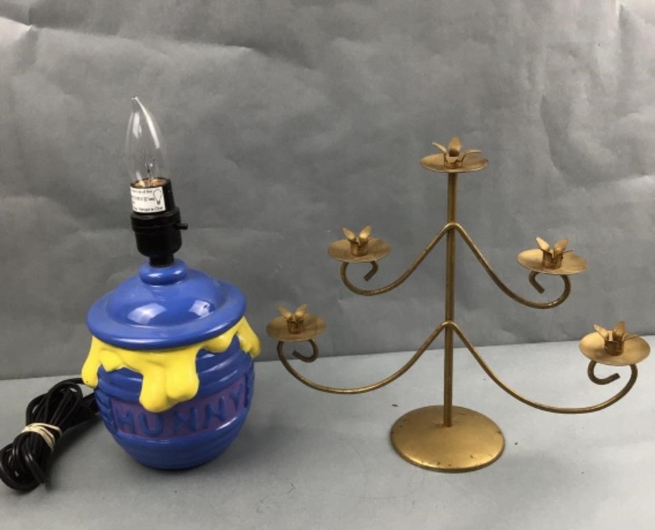 Winnie the Pooh lamp and candle holder