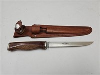 Custom Crafted Knife w/Leather Sheath