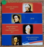 2010 UNC P&D PRESIDENTIAL DOLLAR COIN SET