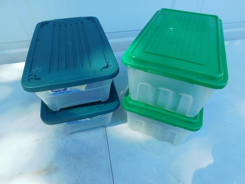 Four 1.1 gal storage containers