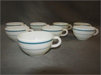 Vintage Pyrex Blue Band Cups