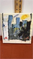 8” x 8” canvas art Basquiat
