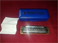 M Hohner Blues Harp with case