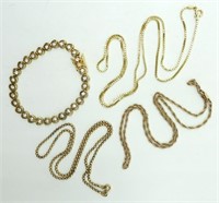 Assorted Gold 925 Gold Vermeil Chain Lot