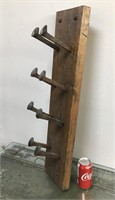 Rail spike coat rack